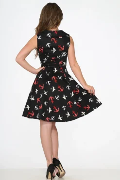 Black Swallow Swing Dress Hot