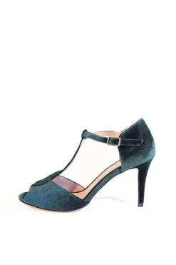 Blondie T-Strap Velvet Heels
