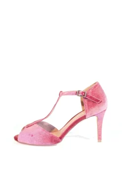 Blondie T-Strap Velvet Heels