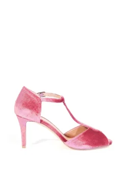 Blondie T-Strap Velvet Heels