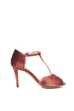 Blondie T-Strap Velvet Heels