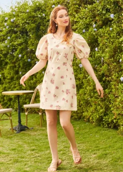 Princess Highway Blooming In The Breeze Mini Dress Ivory Floral Sale