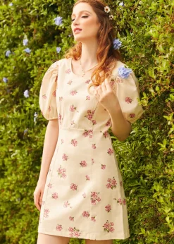 Princess Highway Blooming In The Breeze Mini Dress Ivory Floral Sale