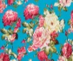 Blue & Pink Floral Swing Dress