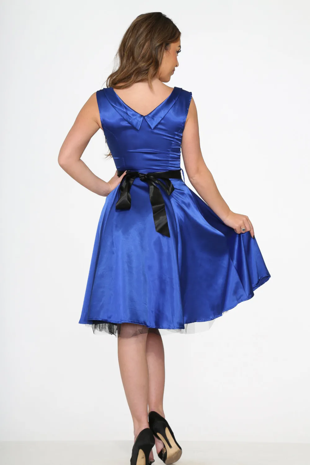 Blue Occasional Swing Dress Hot