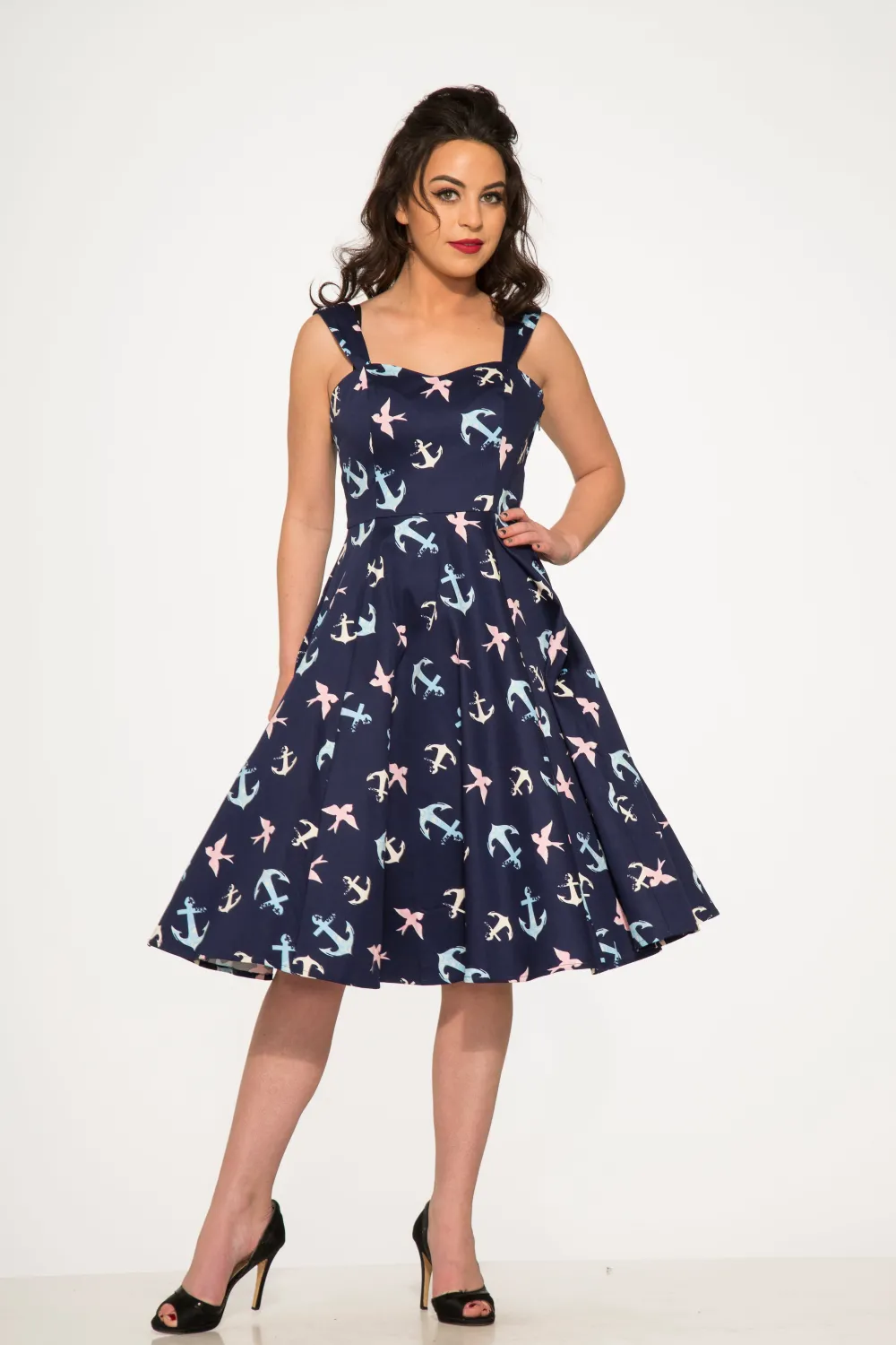 Blue Swallows & Anchor Swing Dress Discount