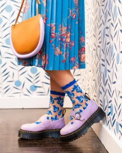 Blueberry Ruffle Sheer Crew Sock Best