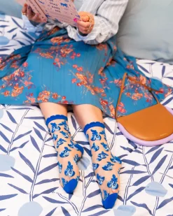 Blueberry Ruffle Sheer Crew Sock Best