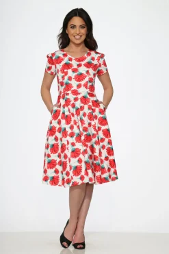 Bold Floral Swing Dress Clearance