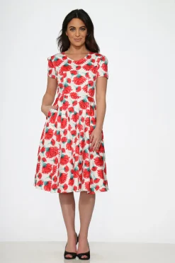 Bold Floral Swing Dress Clearance