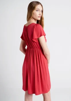 Toponn Everbright USA Bucolic Beauty Babydoll Dress Red Hot