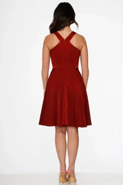 Burgundy Swing Dress Outlet