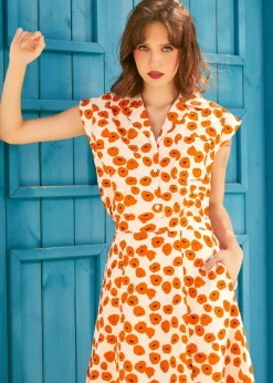 BTC Buttoned & Breezy Blouse Papaver Clearance