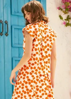 BTC Buttoned & Breezy Blouse Papaver Clearance