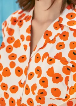 BTC Buttoned & Breezy Blouse Papaver Clearance