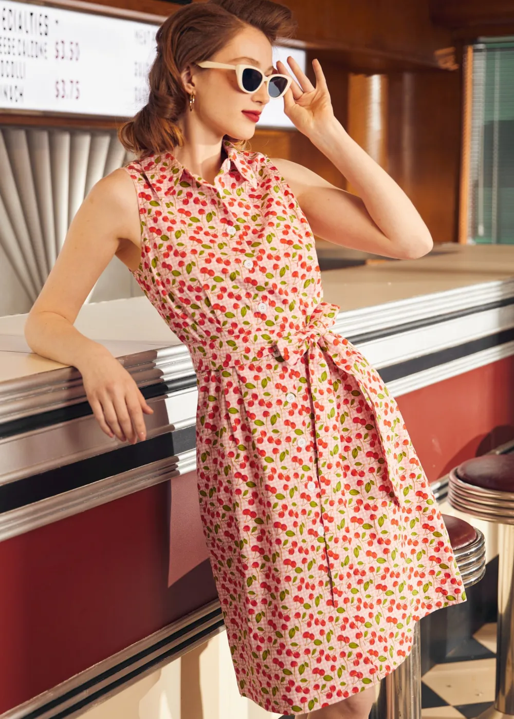 BTC Can't Slow My Roll Shirt Dress Cherry Outlet