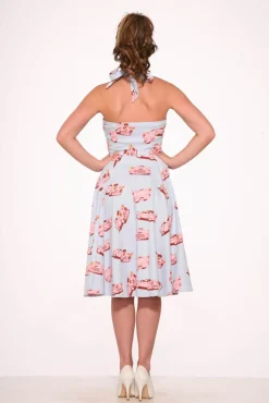 Car Hop Halter Swing Dress Discount