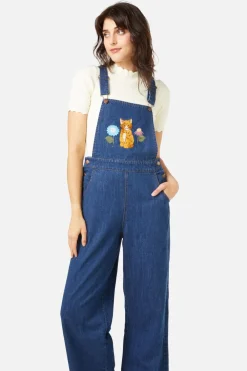 Cat Embroidered Overall Best