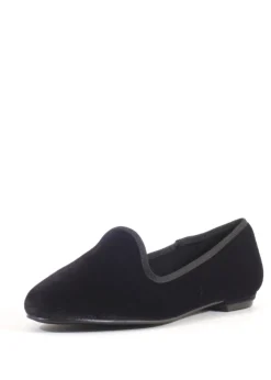 Chain Velvet Loafers BLACK Clearance