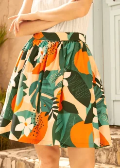 Charmed I'm Sure Bow Dirndl Skirt Monstera Marmalade Discount