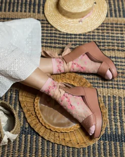 Cherry Blossom Sheer Crew Sock Online