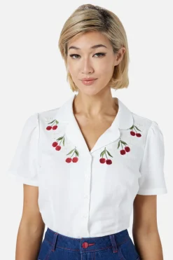Cherry Embroidered Blouse Online