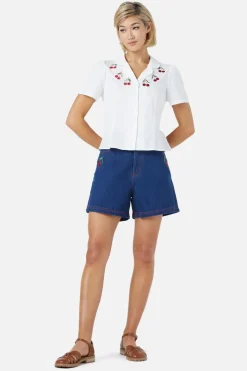 Cherry Embroidered Blouse Online