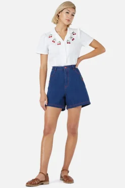 Cherry Embroidered Blouse Online