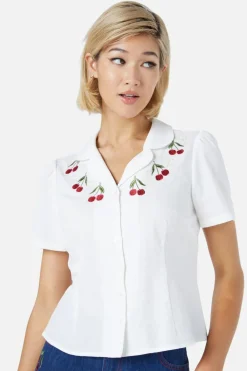 Cherry Embroidered Blouse Online