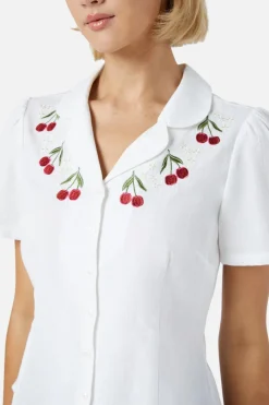 Cherry Embroidered Blouse Online