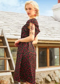 Cherry Picked Perfection Dress Black Cherry Outlet