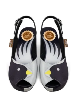 Chocolaticas® Black Birds Women's Sandal New