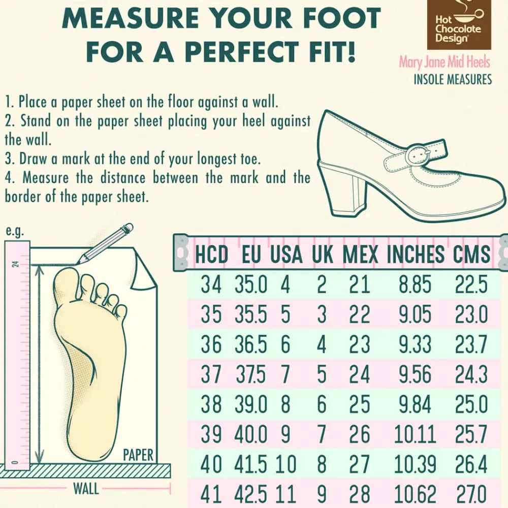 Chocolaticas® Mid Heels Panda Women's Mary Jane Pump New