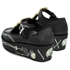Chocolaticas® Skeletons Under Your Bed Women's Mary Jane Platform Clearance