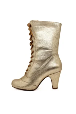 Claire Metallic Victorian Boots Discount