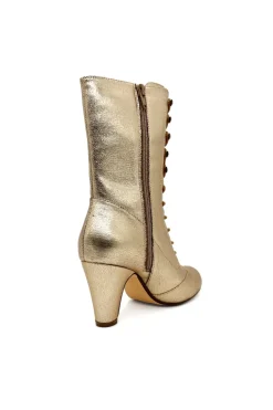 Claire Metallic Victorian Boots Discount