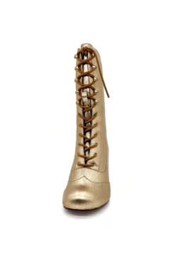 Claire Metallic Victorian Boots Discount