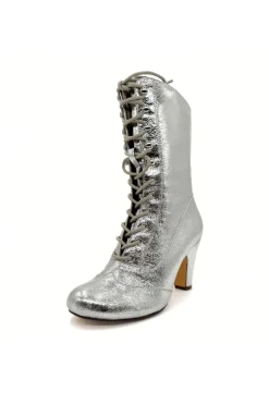 Claire Metallic Victorian Boots Discount