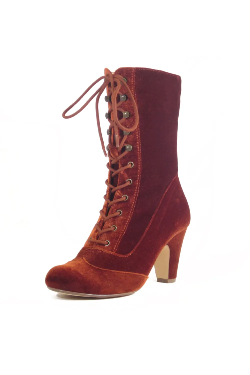 Claire Velvet Victorian Booties Online