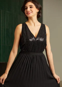 Classic Cutie Double V-Neck Tank Top Classic Noir Clearance