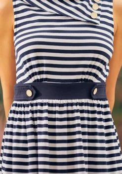 BTC Coach Tour Dress Navy Stripe Sale