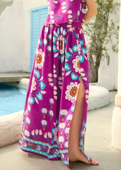 Coastline Calling Maxi Skirt Violet Vista
