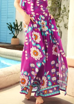 Coastline Calling Maxi Skirt Violet Vista