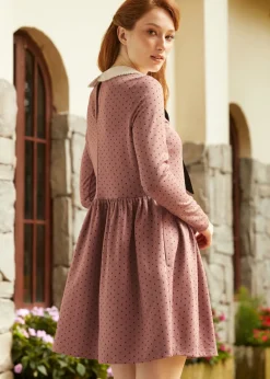 BTC Couture Curtsy Long Sleeve Collar Dress Blossom Dapple Best