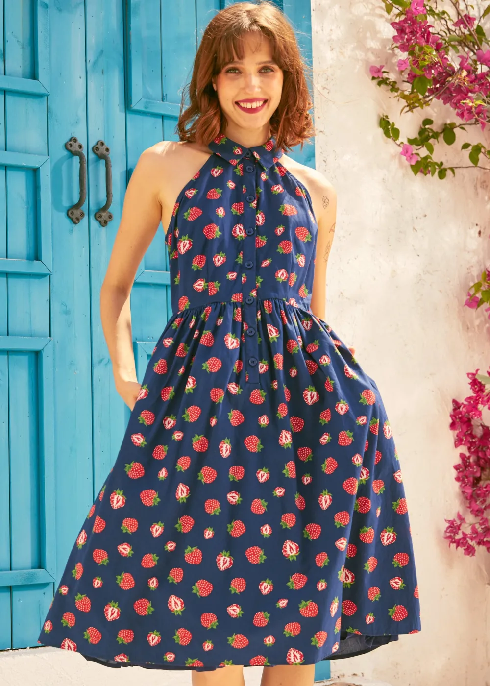 BTC Cutaway Shirt Fit & Flare Dress Strawberry Best