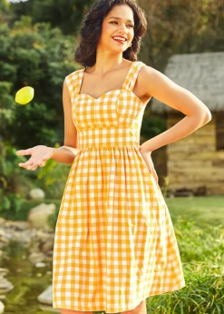 BTC Dance Beneath the Sunrays Fairytale Midi Dress Sunbeam Gold Discount