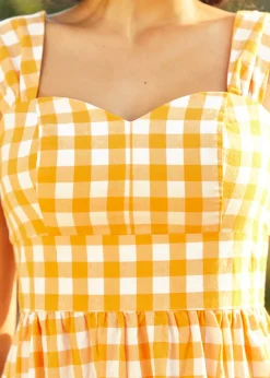 BTC Dance Beneath the Sunrays Fairytale Midi Dress Sunbeam Gold Discount