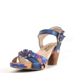 Daphne Retro Floral Heels Clearance