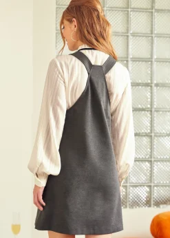 Daring Darling Overall Dress Smoky Storm Best