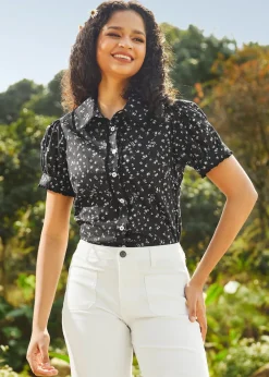 Daydreamer's Delight Button-Up Moonlit Garden Online